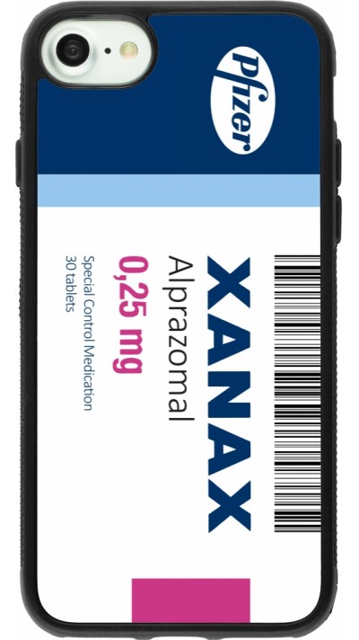 iPhone 7 / 8 / SE (2020, 2022) Case Hülle - Silikon schwarz Xanax Alprazolam 2025