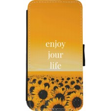 iPhone 7 / 8 / SE (2020, 2022) Case Hülle - Wallet schwarz Summer 2025 Enjoy your life