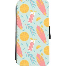 iPhone 7 / 8 / SE (2020, 2022) Case Hülle - Wallet schwarz Summer 2025 Pattern citron
