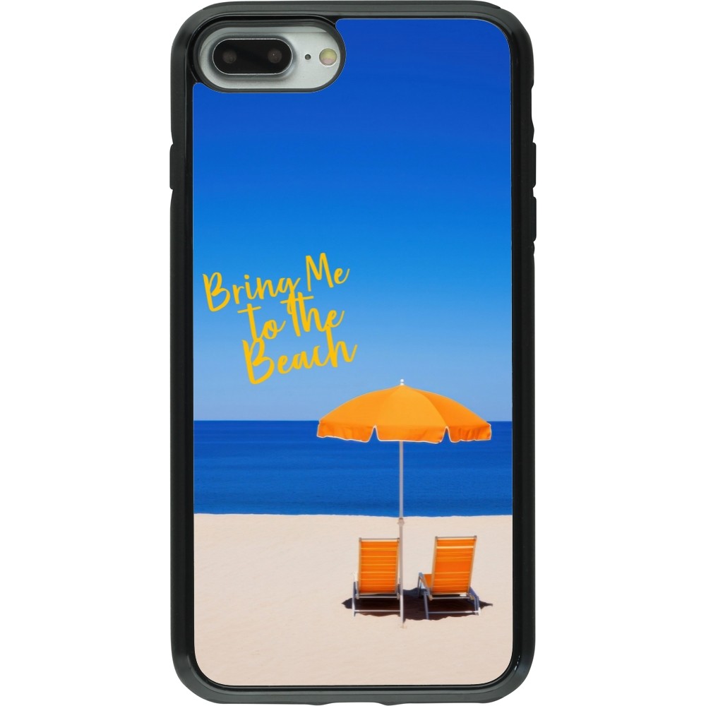 iPhone 7 Plus / 8 Plus Case Hülle - Hybrid Armor schwarz Summer 2025 Bring me to the beach