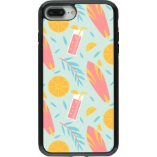 iPhone 7 Plus / 8 Plus Case Hülle - Hybrid Armor schwarz Summer 2025 Pattern citron