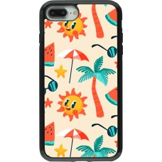 iPhone 7 Plus / 8 Plus Case Hülle - Hybrid Armor schwarz Summer 2025 Pattern soleil