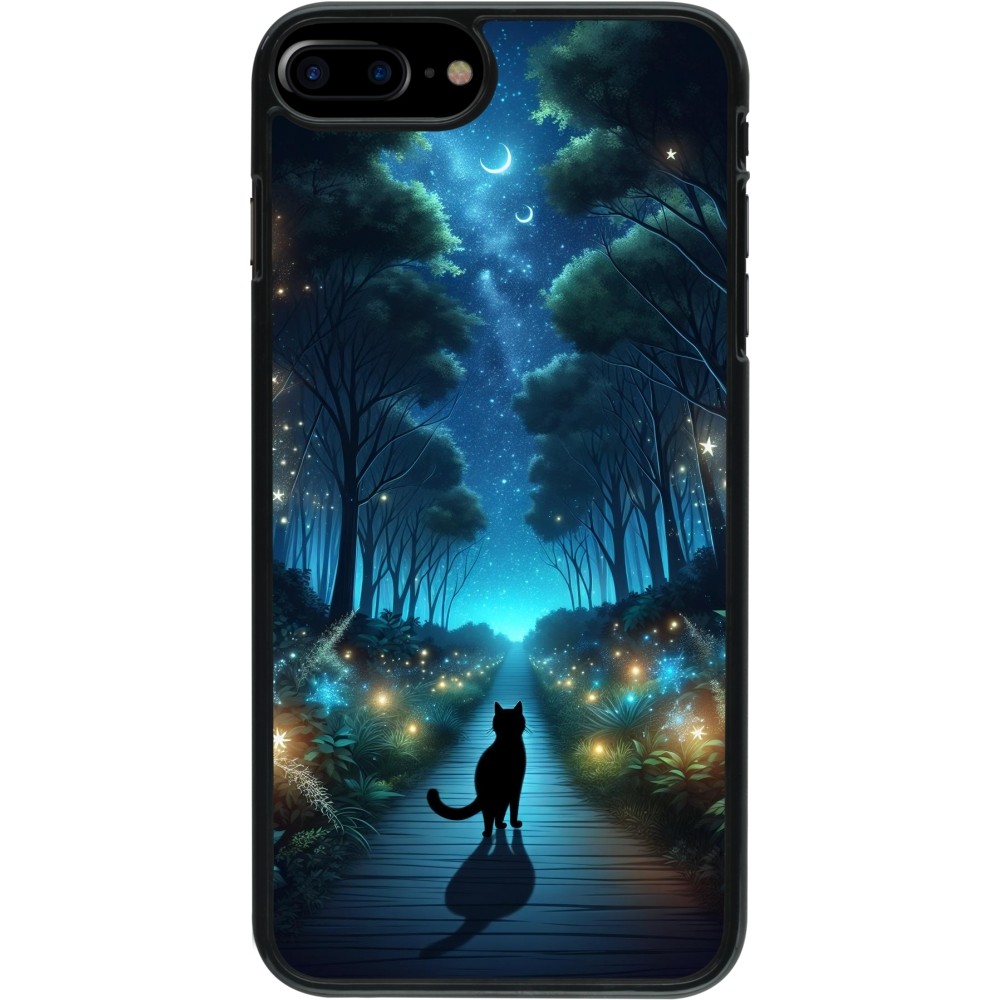 iPhone 7 Plus / 8 Plus Case Hülle - Schwarze Katze Spaziergang