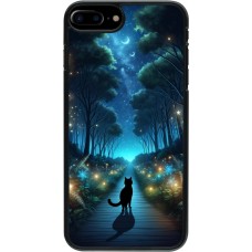 iPhone 7 Plus / 8 Plus Case Hülle - Schwarze Katze Spaziergang