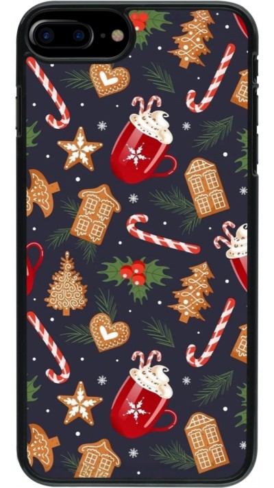 iPhone 7 Plus / 8 Plus Case Hülle - Christmas 25 Pattern Gingerbread House