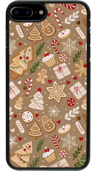 iPhone 7 Plus / 8 Plus Case Hülle - Christmas 25 Pattern Ginger Cookie