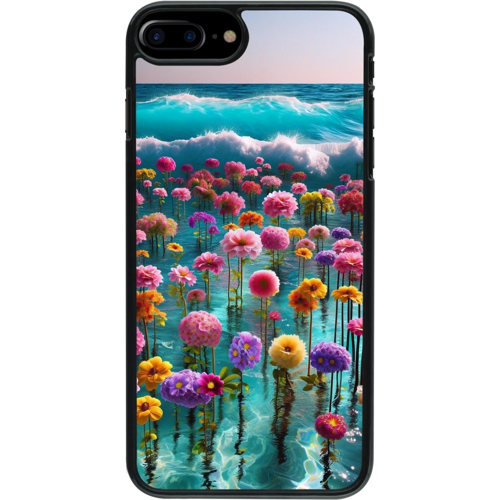 iPhone 7 Plus / 8 Plus Case Hülle - Blumenmeer Wellen