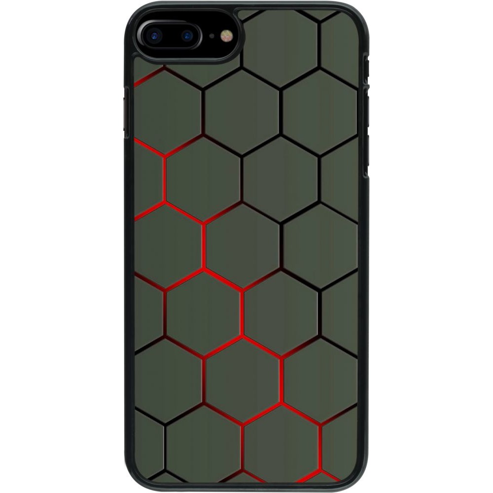 Hülle iPhone 7 Plus / 8 Plus - Geometric Line red
