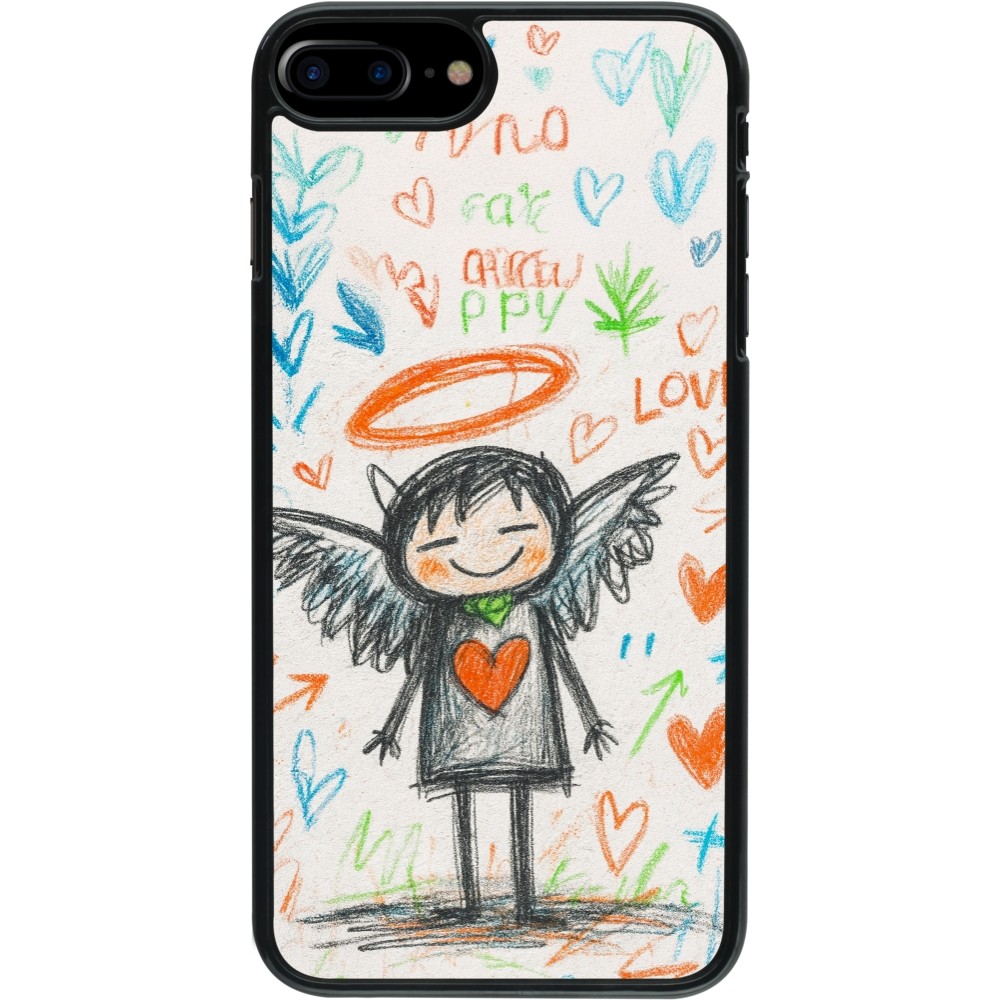 iPhone 7 Plus / 8 Plus Case Hülle - Little Angel Sketch Love