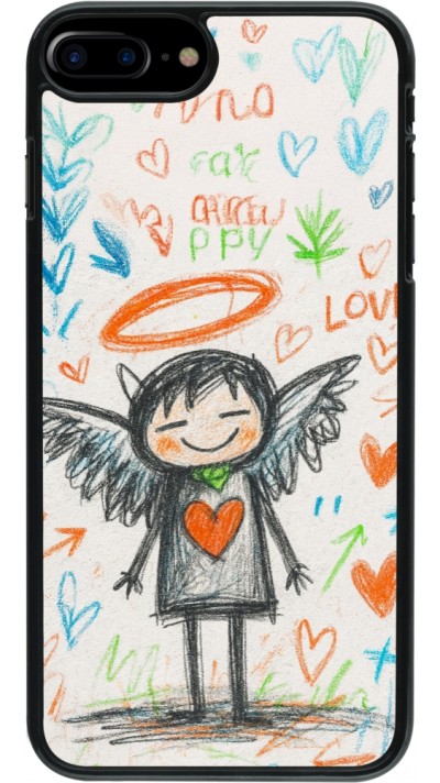 Coque iPhone 7 Plus / 8 Plus - Little Angel Sketch Love