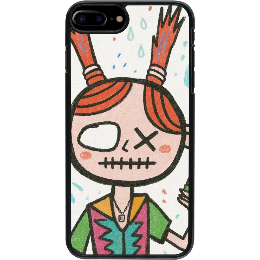 iPhone 7 Plus / 8 Plus Case Hülle - Little Girl Sketch