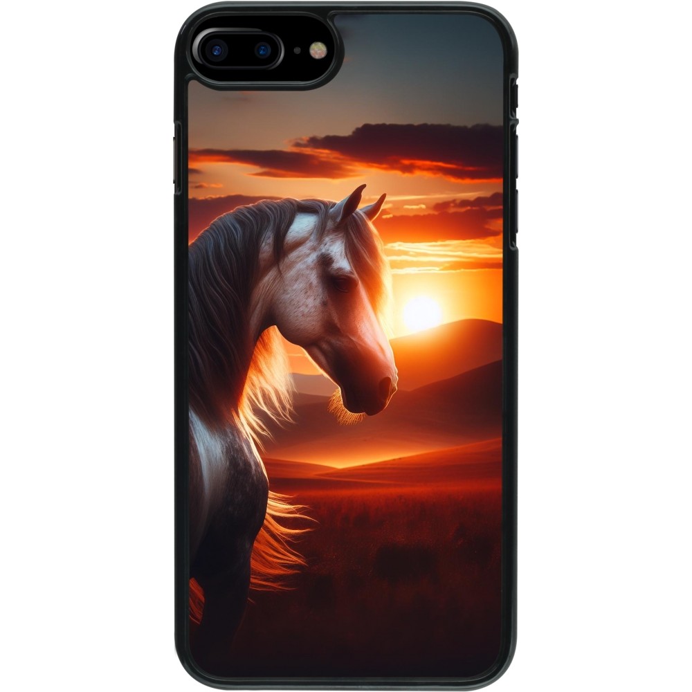 iPhone 7 Plus / 8 Plus Case Hülle - Majestätischer Sonnenuntergang Pferd