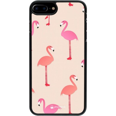 Hülle iPhone 7 Plus / 8 Plus - Pink Flamingos Pattern