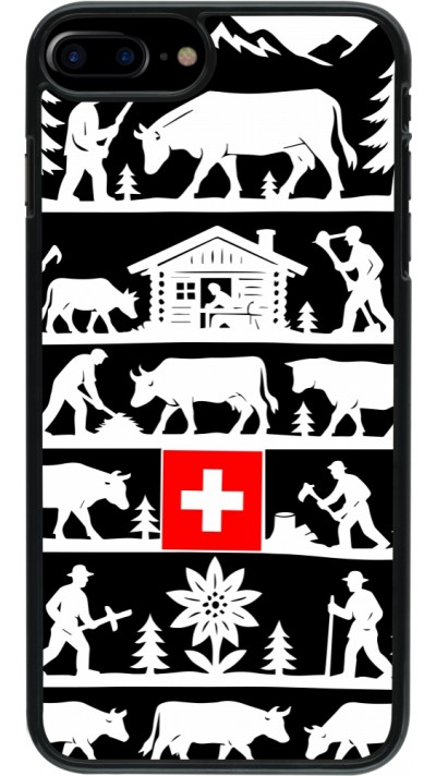 iPhone 7 Plus / 8 Plus Case Hülle - Poya Schweiz 1 schwarz