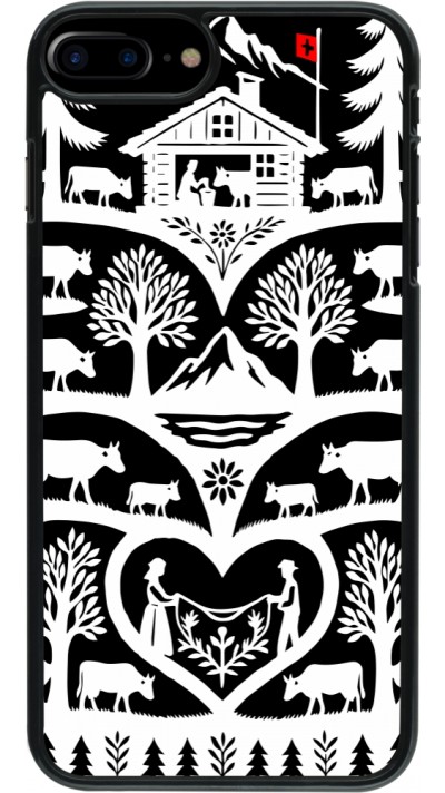 iPhone 7 Plus / 8 Plus Case Hülle - Poya Schweiz 2 schwarz