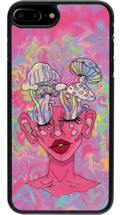 Coque iPhone 7 Plus / 8 Plus - Psychedelic pink mushroom