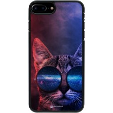 Hülle iPhone 7 Plus / 8 Plus - Red Blue Cat Glasses