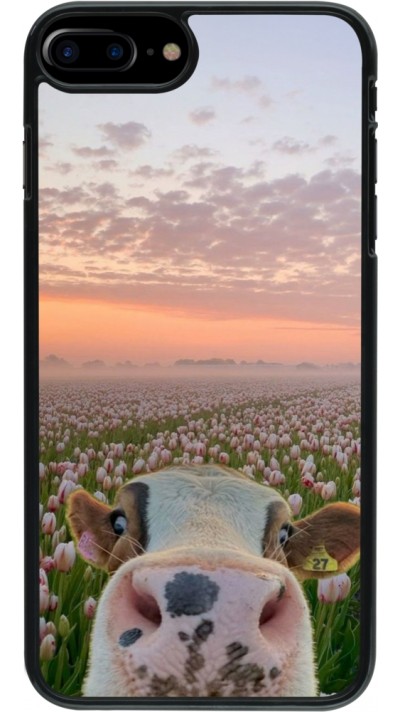 iPhone 7 Plus / 8 Plus Case Hülle - Cow with tulips Spring 2026