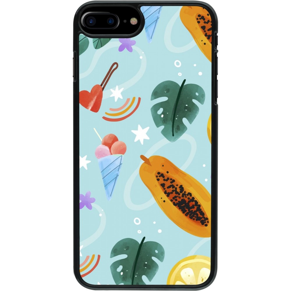 iPhone 7 Plus / 8 Plus Case Hülle - Summer 2025 Pattern papaya
