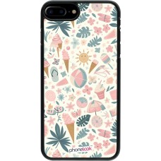 iPhone 7 Plus / 8 Plus Case Hülle - Sommer Pink Muster