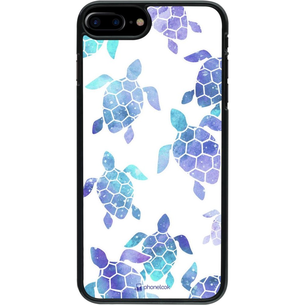 Hülle iPhone 7 Plus / 8 Plus - Turtles pattern watercolor