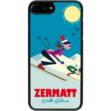 iPhone 7 Plus / 8 Plus Case Hülle - Zermatt Ski Downhill