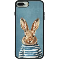 iPhone 7 Plus / 8 Plus Case Hülle - Silikon schwarz Easter 2026 Rabbit navy