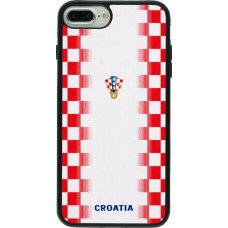 iPhone 7 Plus / 8 Plus Case Hülle - Silikon schwarz Kroatien 2026 personalisierbares Fussballtrikot
