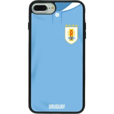 iPhone 7 Plus / 8 Plus Case Hülle - Silikon schwarz Uruguay 2022 personalisierbares Fussballtrikot