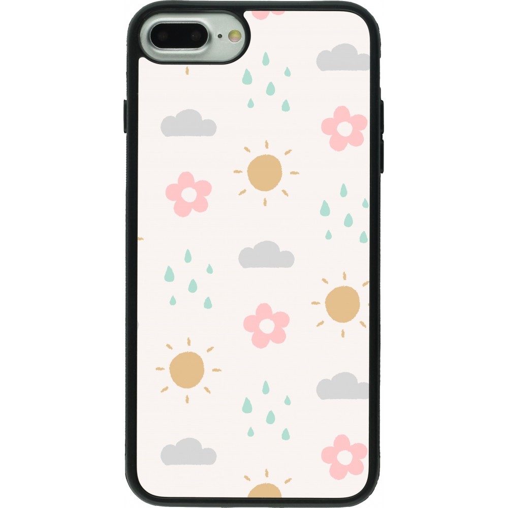 iPhone 7 Plus / 8 Plus Case Hülle - Silikon schwarz Spring 23 weather