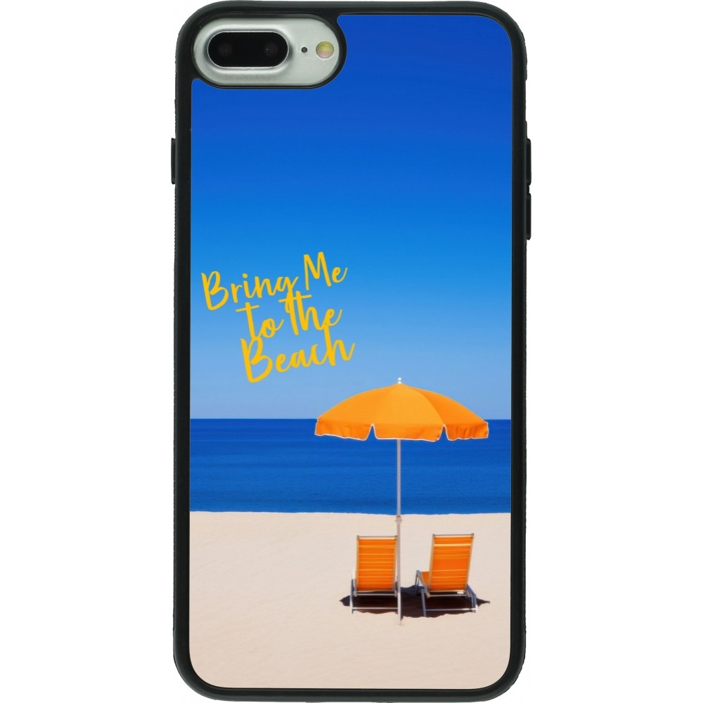 iPhone 7 Plus / 8 Plus Case Hülle - Silikon schwarz Summer 2025 Bring me to the beach