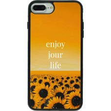 iPhone 7 Plus / 8 Plus Case Hülle - Silikon schwarz Summer 2025 Enjoy your life