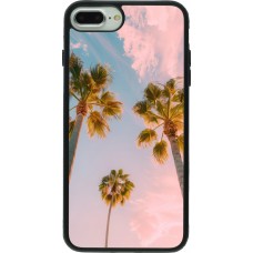 iPhone 7 Plus / 8 Plus Case Hülle - Silikon schwarz Summer 2025 Palmiers
