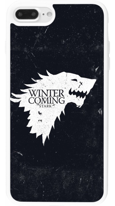iPhone 7 Plus / 8 Plus Case Hülle - Silikon weiss Winter is coming Stark
