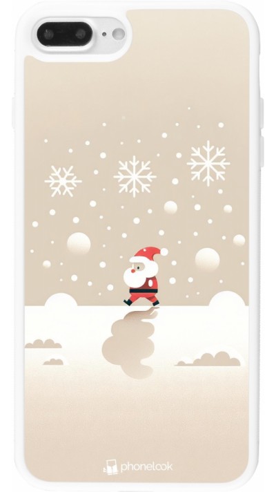 iPhone 7 Plus / 8 Plus Case Hülle - Silikon weiss Weihnachten 2023 Minimalistischer Weihnachtsmann