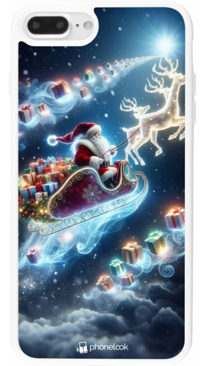 iPhone 7 Plus / 8 Plus Case Hülle - Silikon weiss Weihnachten 2023 Verzauberter Weihnachtsmann