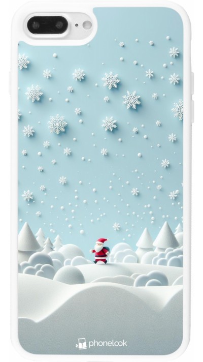 iPhone 7 Plus / 8 Plus Case Hülle - Silikon weiss Weihnachten 2023 Kleiner Vater Schneeflocke