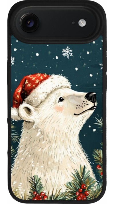 Coque iPhone Air - Silicone rigide noir Christmas 25 Bear