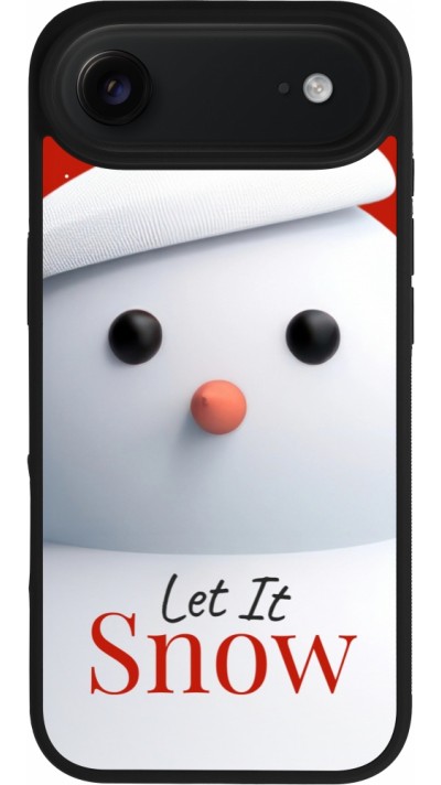 Coque iPhone Air - Silicone rigide noir Christmas 25 Xmas Snowman