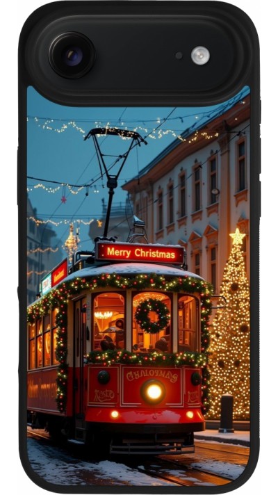 Coque iPhone Air - Silicone rigide noir Christmas 25 Xmas Train