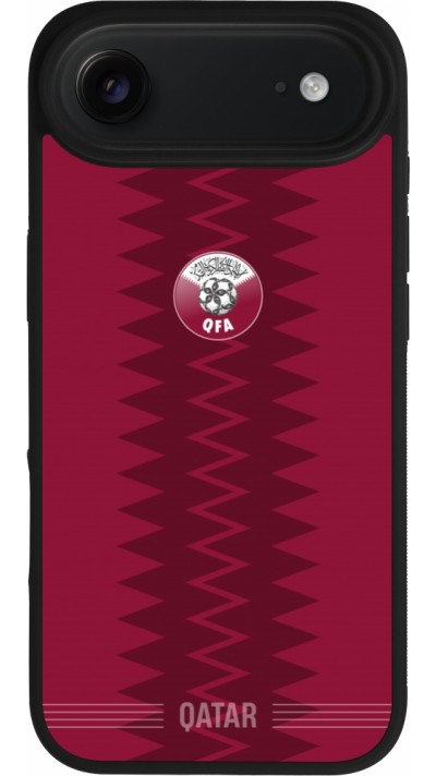 iPhone Air Case Hülle - Silikon schwarz Qatar 2026 personalisierbares Fussballtrikot