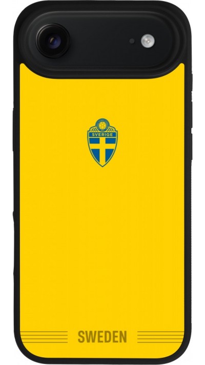 iPhone Air Case Hülle - Silikon schwarz Schweden 2026 personalisierbares Fussballtrikot