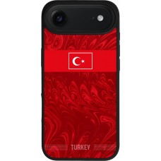 Coque iPhone Air - Silicone rigide noir Maillot de football Turquie 2026 personnalisable