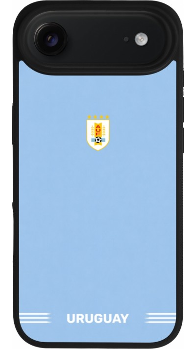 iPhone Air Case Hülle - Silikon schwarz Uruguay 2026 personalisierbares Fussballtrikot
