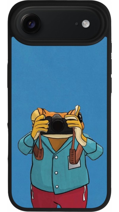 Coque iPhone Air - Silicone rigide noir Frog with camera DTMF