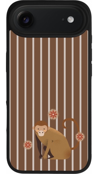 iPhone Air Case Hülle - Silikon schwarz Monkey with stripes