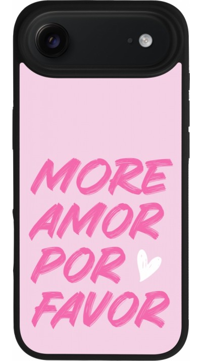 iPhone Air Case Hülle - Silikon schwarz More amor porfavor