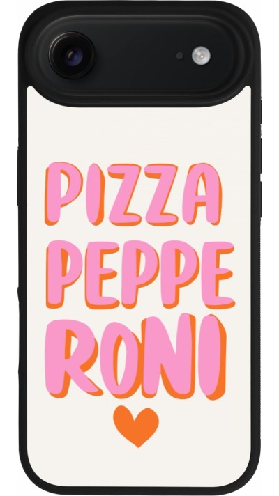 iPhone Air Case Hülle - Silikon schwarz Pizza pepperoni 2026