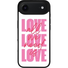 Coque iPhone Air - Silicone rigide noir Saint Valentines Day 26 Love all we need is