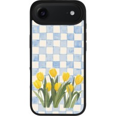 iPhone Air Case Hülle - Silikon schwarz Blue vichy tulips Spring 2026